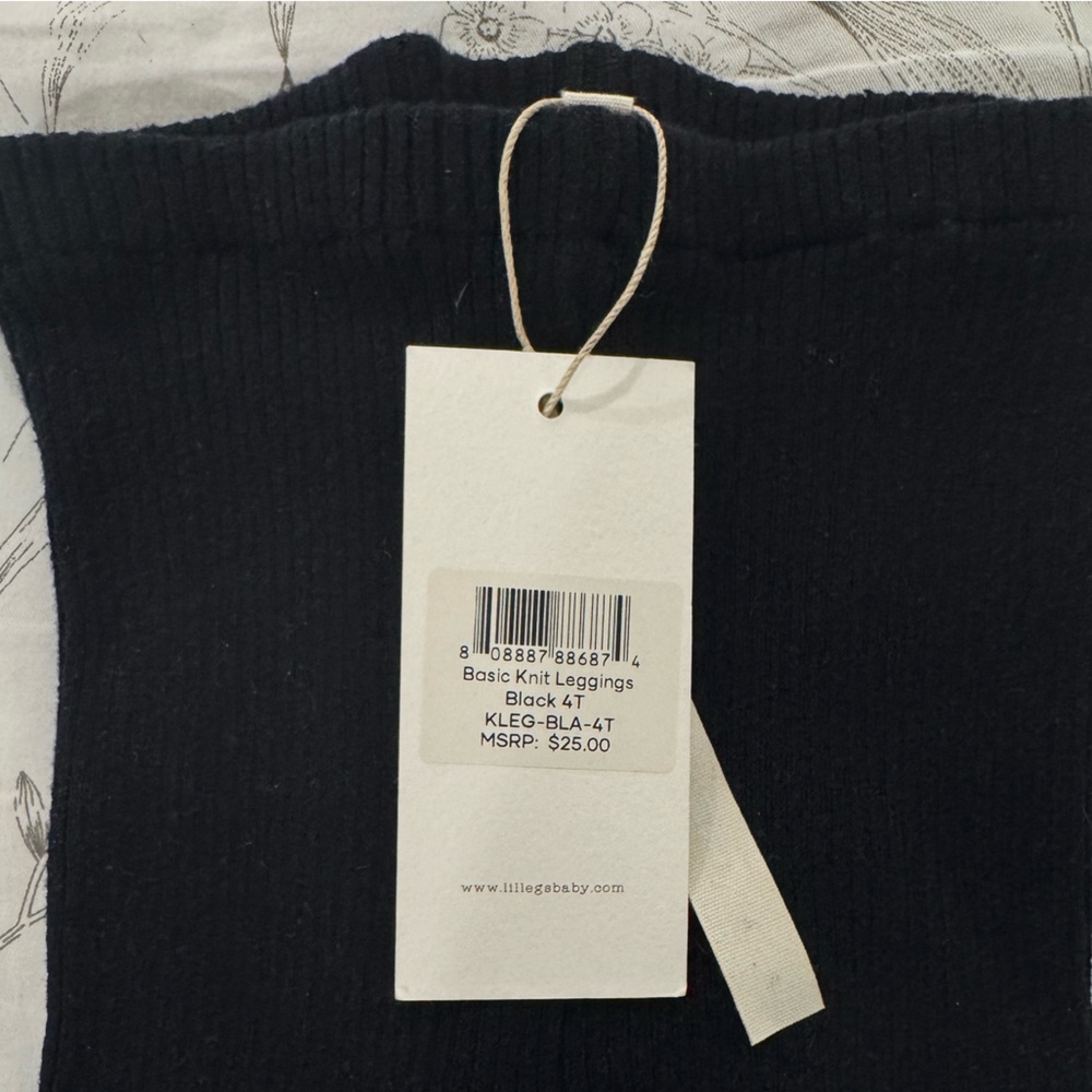 Lil Legs Black Knit Leggings
